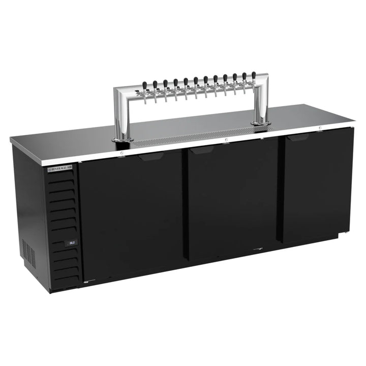 Beverage-Air DD94HC-1-B-12T 12 Tap Kegerator Beer Dispenser - Black, (12) 1/6 Keg Capacity