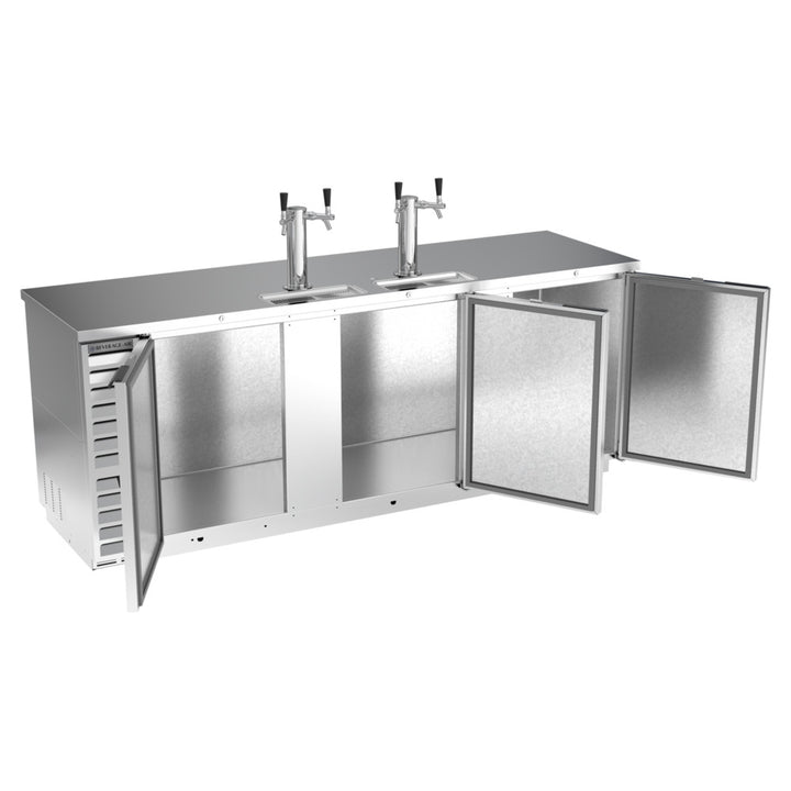 Beverage-Air DD94HC-1-S (2) Double Tap Kegerator Beer Dispenser - Stainless Steel Front, (5) 1/2 Keg Capacity