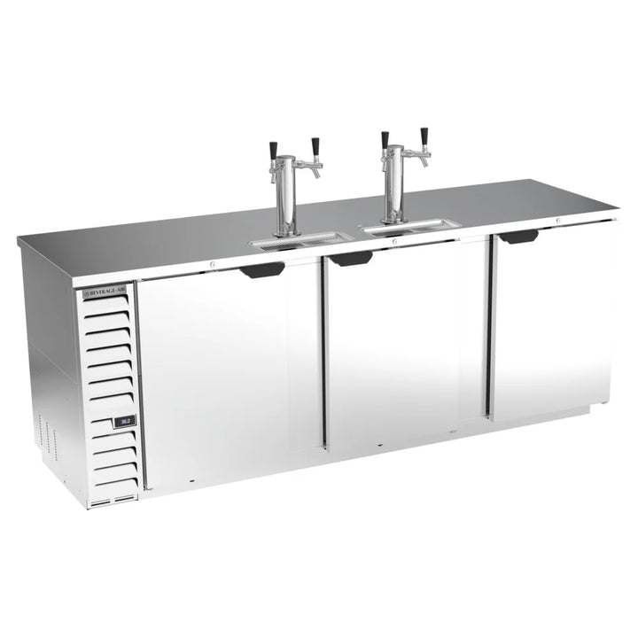 Beverage-Air DD94HC-1-S (2) Double Tap Kegerator Beer Dispenser - Stainless Steel Front, (5) 1/2 Keg Capacity