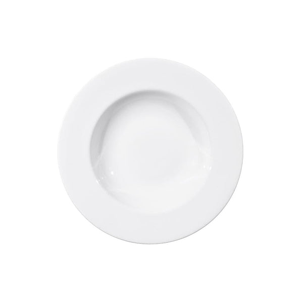 Furtino England Delta 30cm/12" White Porcelain Deep Plate, Pack of 6