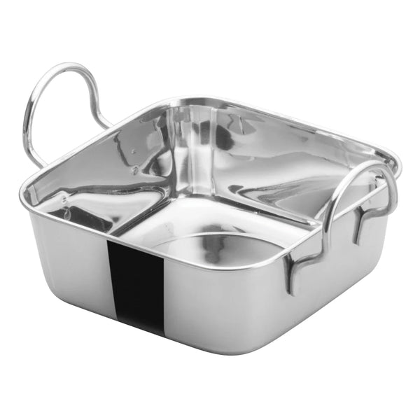 Winco DDSB-101S Mini Roasting Pan, 4-1/2"Sq, Stainless Steel