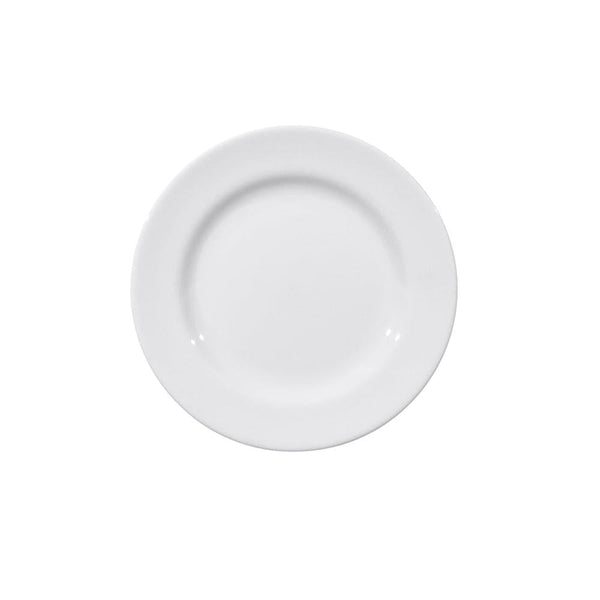 Furtino England Delta 17cm/6.5" White Porcelain Flat Plate, Pack of 6