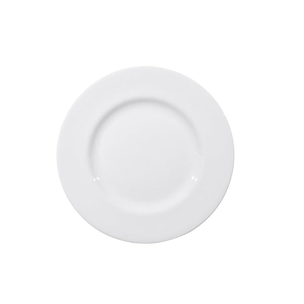 Furtino England Delta 30cm/30" White Porcelain Flat Plate, Pack of 6