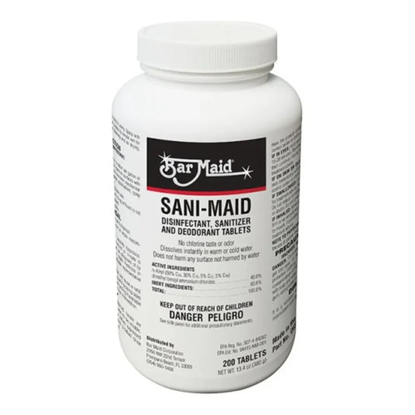 Bar Maid DIS-207 Quaternary Sanitizer Tablets (4-200 Tablets)