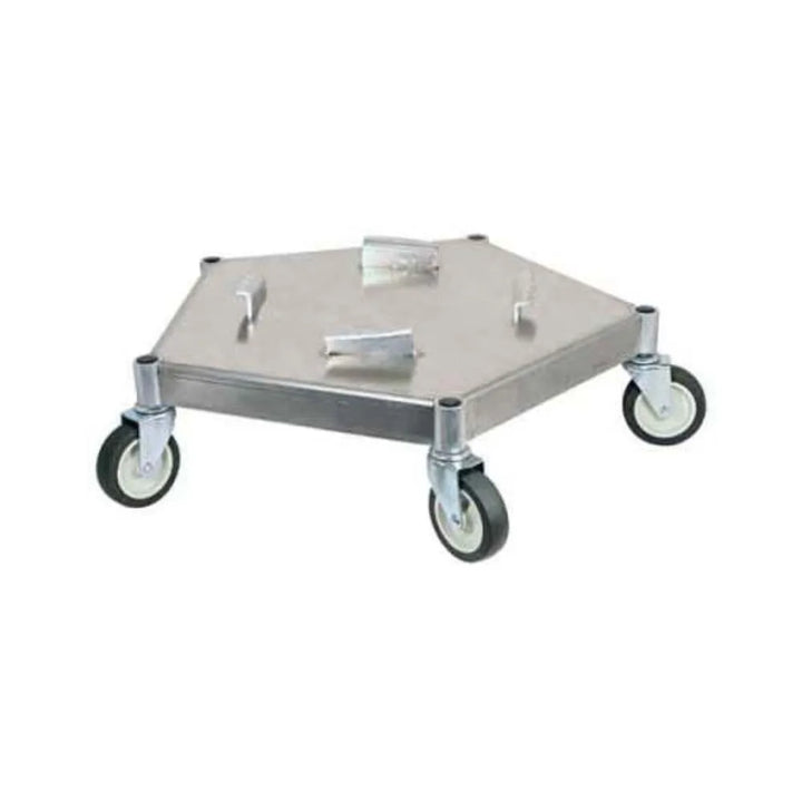 Bar Maid DOL-100, Metal Keg & Pail Dolly, 400 lbs. Load, Fits Most Trash Cans — 5 Casters.