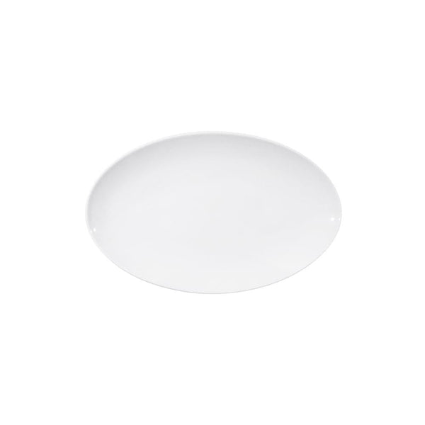 Furtino England Delta 23cm/9" White Porcelain Oval Plate, Pack of 6