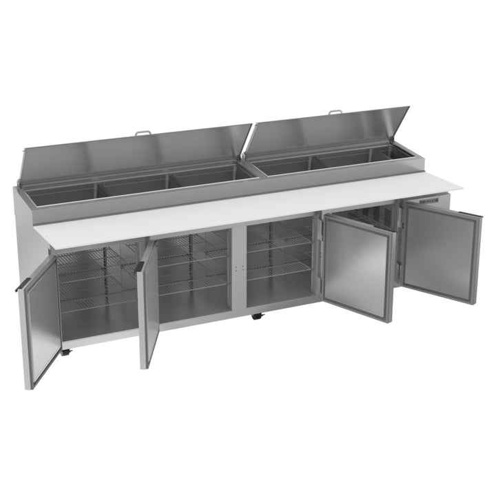 Beverage-Air DP119HC 119" 4 Door Refrigerated Pizza Prep Table