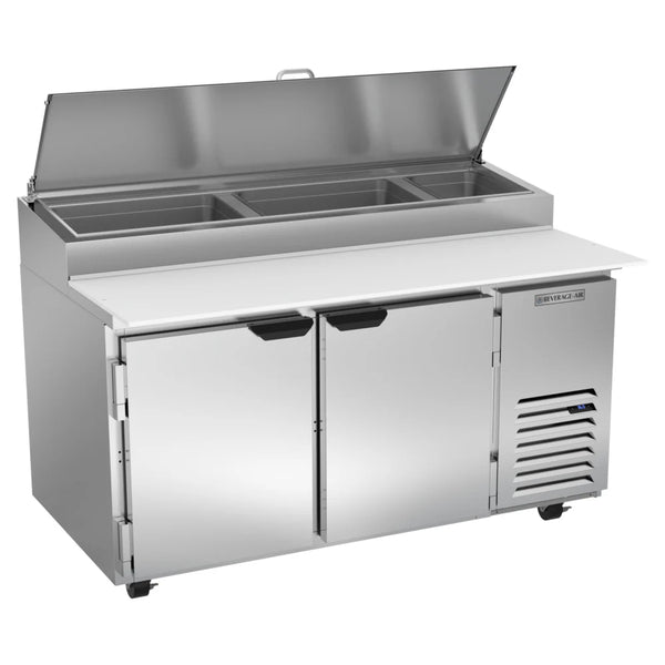 Beverage-Air DP60HC 60" 2 Door Refrigerated Pizza Prep Table