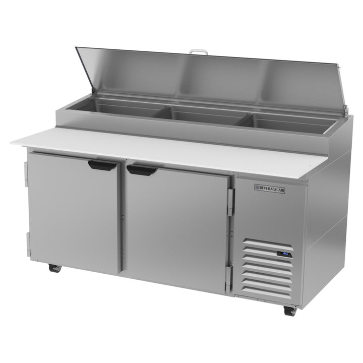 Beverage-Air DP67HC 67" Two Door Refrigerated Pizza Prep Table