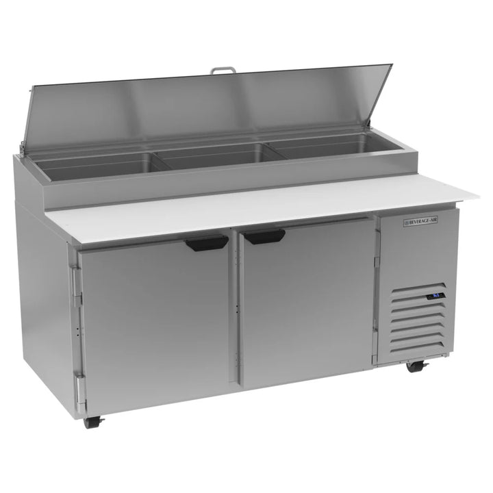 Beverage-Air DP67HC 67" Two Door Refrigerated Pizza Prep Table