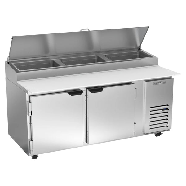 Beverage-Air DP72HC 72" 2 Door Refrigerated Pizza Prep Table