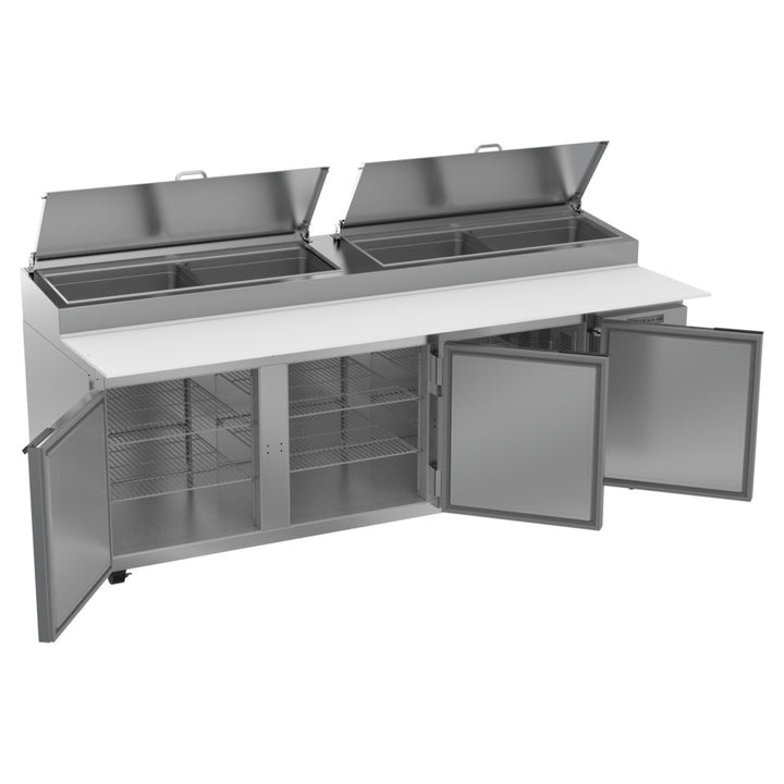 Beverage-Air DP93HC 93" Three Door Refrigerated Pizza Prep Table