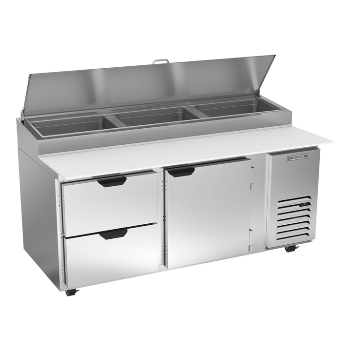 Beverage-Air DPD72HC-2 Hydrocarbon Series 72" 2 Drawer Pizza Prep Table