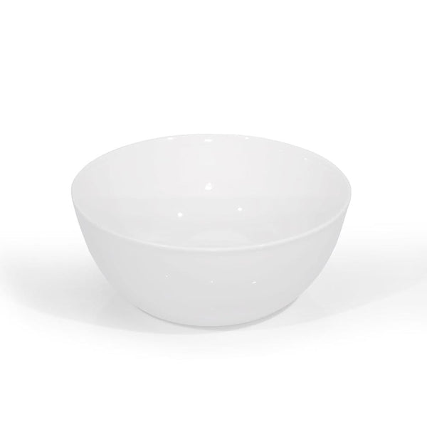 Furtino England Delta 23cm/9" White Porcelain Salad Bowl, Pack of 6