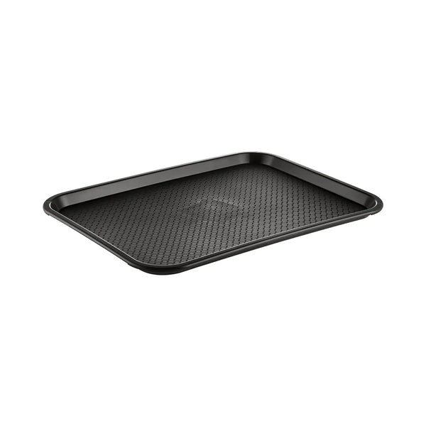 CAC China DSPT-1418K Tray PP Fast Food/Cafeteria Black 18x14" /Each