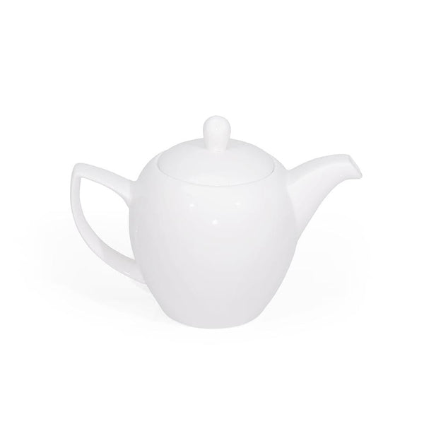 Furtino England Delta 100cl/35oz White Porcelain Teapot - HorecaStore
