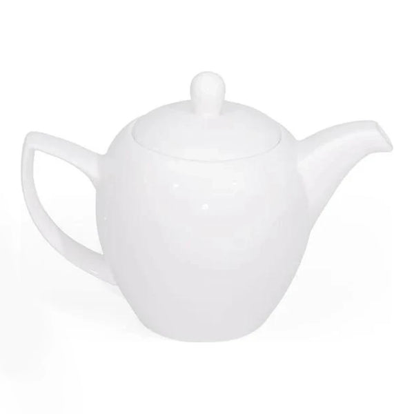 Furtino England Delta 100cl/35oz White Porcelain Teapot, Pack of 6