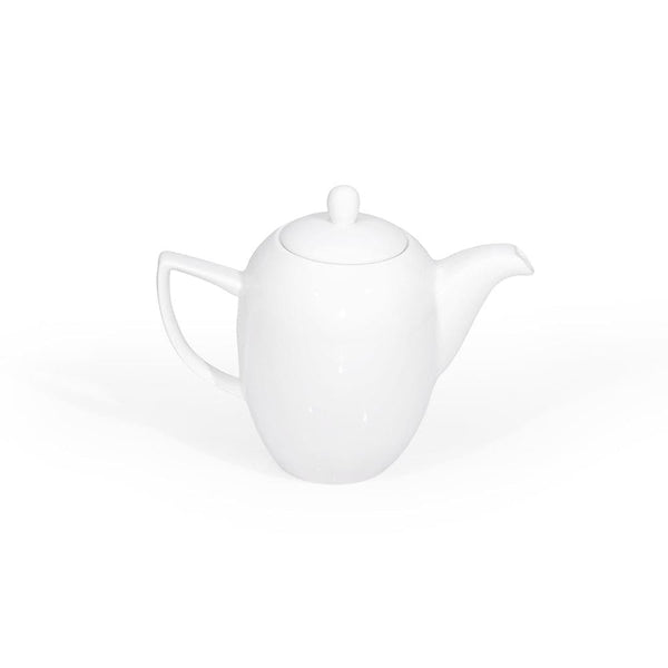 Furtino England Delta 40cl/14oz White Porcelain Teapot - HorecaStore