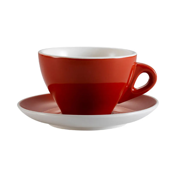 CAC China E-11-R Cup & Saucer Set Red 11 Oz [Cup I Saucer] 4 1/2 I 6 1/2" Set