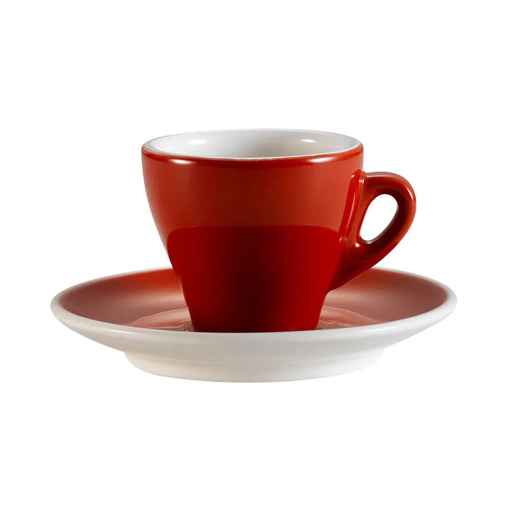 CAC China E-3-R Cup & Saucer Set Red 3.5oz [Cup I Saucer] 2 3/4 I 4 7/8" Set