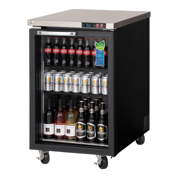 Everest Refrigeration EBB23G 23 1/2" Back Mount Glass Door Back Bar Cooler Refrigerator, 115 V, 1 Phase, 60 Hz