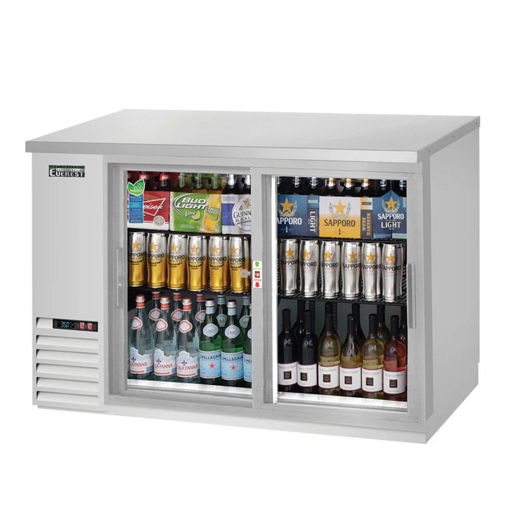 Everest Refrigeration EBB48G-SD-SS 49" Side Mount Glass Door Back Bar Cooler Refrigerator, 115 V, 1 Phase, 60 Hz