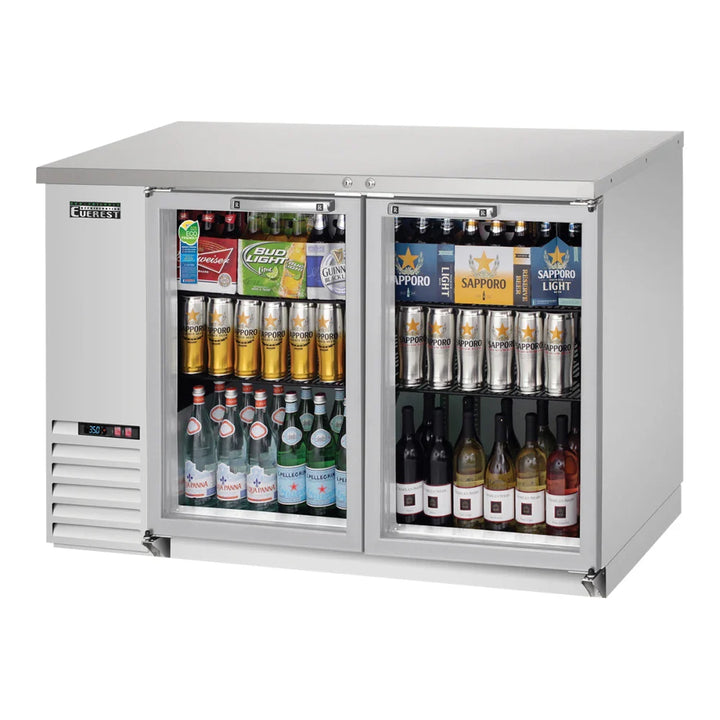 Everest Refrigeration EBB48G-SS 49" Side Mount Glass Door Back Bar Cooler Refrigerator, 115 V, 1 Phase, 60 Hz