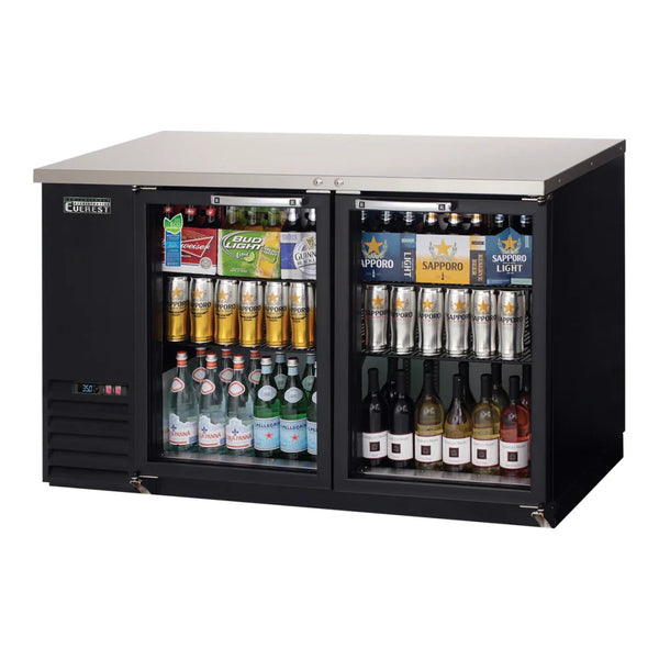 Everest Refrigeration EBB59G-24 57 3/4" Side Mount Glass Door Back Bar Cooler Refrigerator, 115 V, 1 Phase, 60 Hz