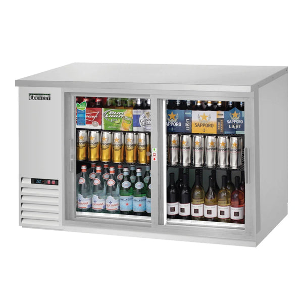 Everest Refrigeration EBB59G-SD-SS 57 3/4" Side Mount Glass Door Back Bar Cooler Refrigerator, 115 V, 1 Phase, 60 Hz