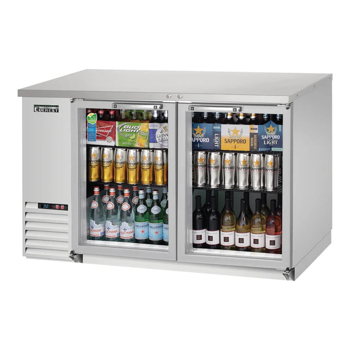 Everest Refrigeration EBB59G-SS 57 3/4" Side Mount Glass Door Back Bar Cooler Refrigerator, 115 V, 1 Phase, 60 Hz