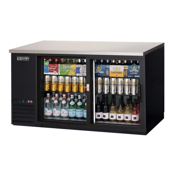 Everest Refrigeration EBB69G-SD 68" Side Mount Glass Door Back Bar Cooler Refrigerator, 115 V, 1 Phase, 60 Hz