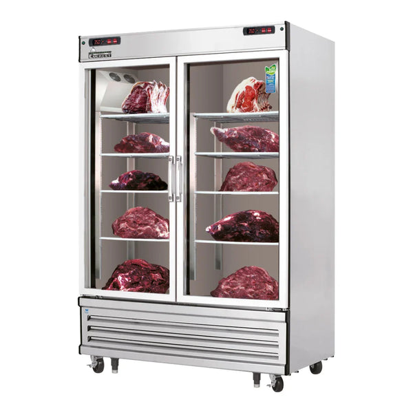 Everest Refrigeration EDA2 54 1/8" Bottom Mount Glass Door Dry Aging and Thawing Refrigerator, 115 V, 1 Phase, 60 Hz