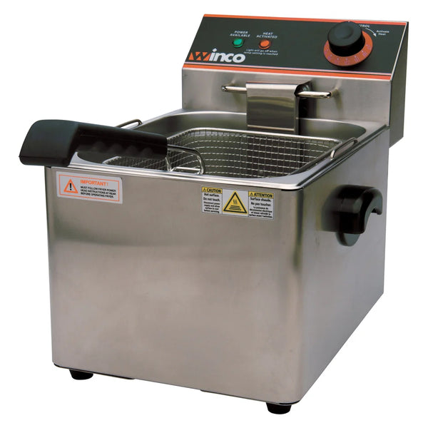 Winco EFS-16 Electric Countertop Single Well Fryer 16 Lbs Capacity, 120V