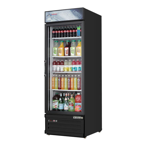 Everest Refrigeration EMGR10B 24" Bottom Mount Glass Door Refrigerated Merchandiser, 115 V, 1 Phase, 60 Hz