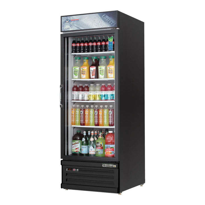 Everest Refrigeration EMGR24B 28 3/8" Bottom Mount Glass Door Refrigerated Merchandiser, 115 V, 1 Phase, 60 Hz