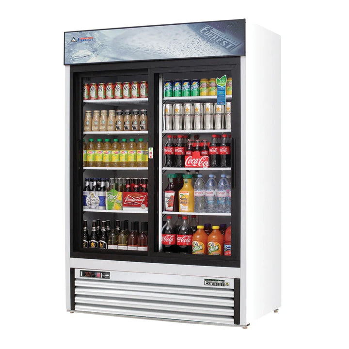 Everest Refrigeration EMGR48 53 1/8" Bottom Mount Glass Door Refrigerated Merchandiser, 115 V, 1 Phase, 60 Hz