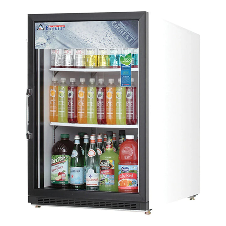 Everest Refrigeration EMGR5 25" Bottom Mount Glass Door Refrigerated Merchandiser, 115 V, 1 Phase, 60 Hz