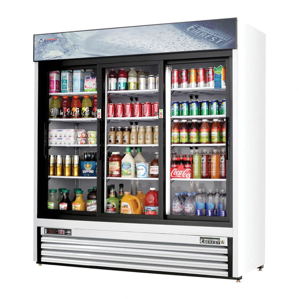 Everest Refrigeration EMGR69 72 7/8" Bottom Mount Glass Door Refrigerated Merchandiser, 115 V, 1 Phase, 60 Hz