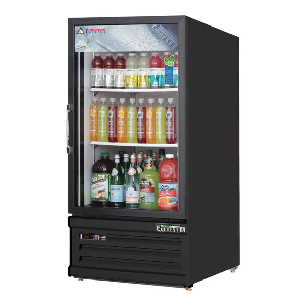 Everest Refrigeration EMGR8B 24" Bottom Mount Glass Door Refrigerated Merchandiser, 115 V, 1 Phase, 60 Hz