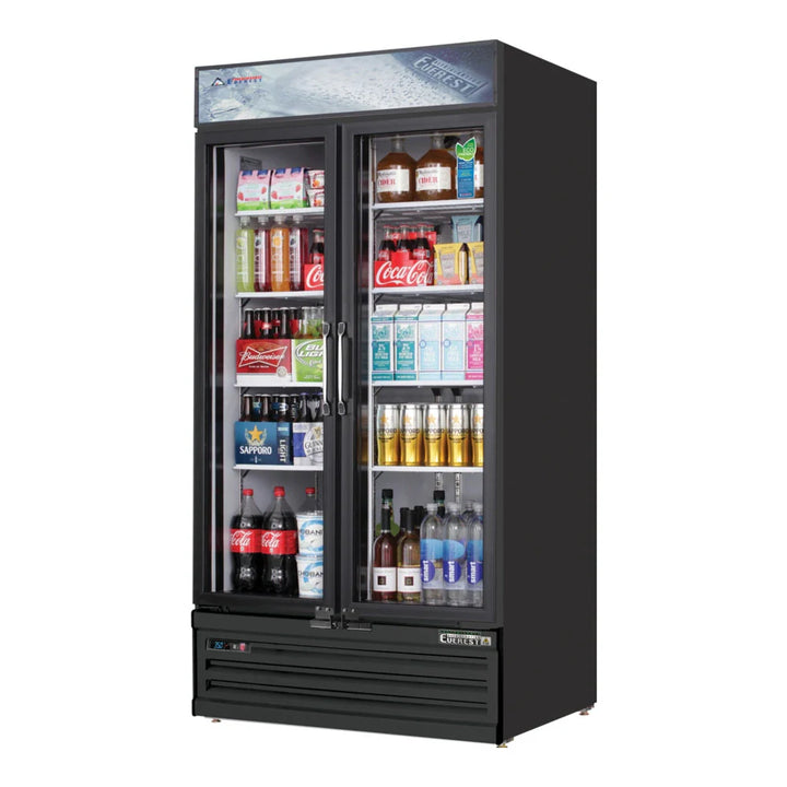 Everest Refrigeration EMSGR33B 39 3/8" Bottom Mount Glass Door Refrigerated Merchandiser, 115 V, 1 Phase, 60 Hz