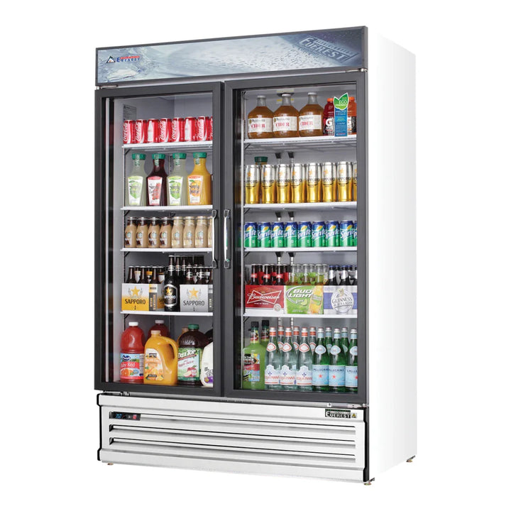 Everest Refrigeration EMSGR48 53 1/8" Bottom Mount Glass Door Refrigerated Merchandiser, 115 V, 1 Phase, 60 Hz