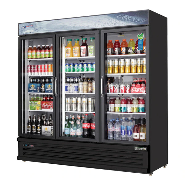 Everest Refrigeration EMSGR69B 72 7/8" Bottom Mount Glass Door Refrigerated Merchandiser, 115 V, 1 Phase, 60 Hz