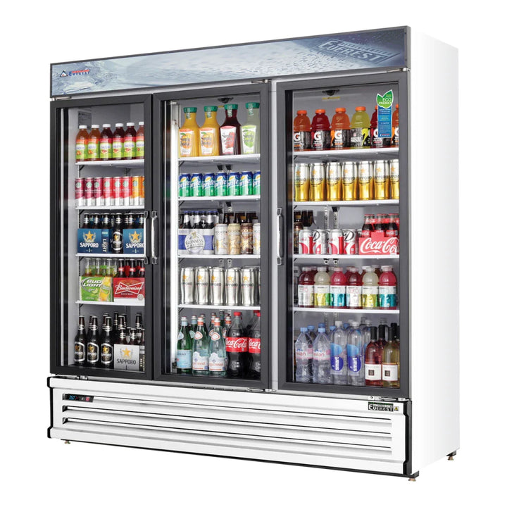 Everest Refrigeration EMSGR69 72 7/8" Bottom Mount Glass Door Refrigerated Merchandiser, 115 V, 1 Phase, 60 Hz