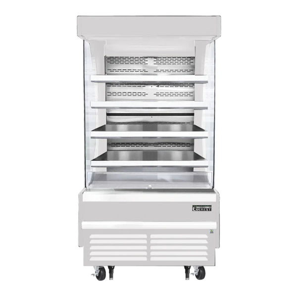 Everest Refrigeration EOMV-36-W-28-T 37 1/4" Bottom Mount Open Air Vertical Refrigerated Merchandiser, 115 V, 1 Phase, 60 Hz