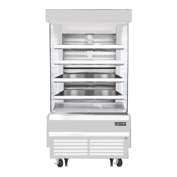 Everest Refrigeration EOMV-36-W-35-T 37 1/4" Bottom Mount Open Air Vertical Refrigerated Merchandiser, 115 V, 1 Phase, 60 Hz