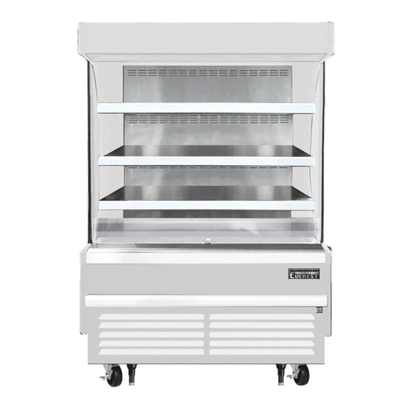 Everest Refrigeration EOMV-48-W-28-S 48" Bottom Mount Open Air Vertical Refrigerated Merchandiser, 115 V, 1 Phase, 60 Hz