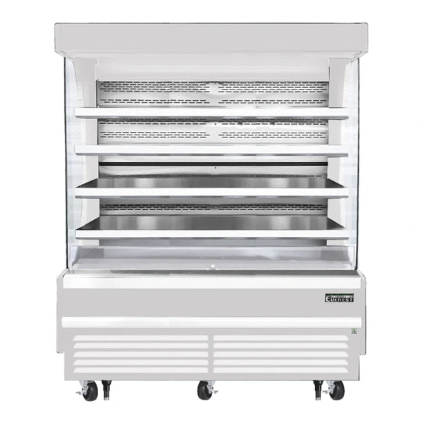 Everest Refrigeration EOMV-72-W-28-T 73 1/4" Bottom Mount Open Air Vertical Refrigerated Merchandiser, 230 V, 1 Phase, 60 Hz