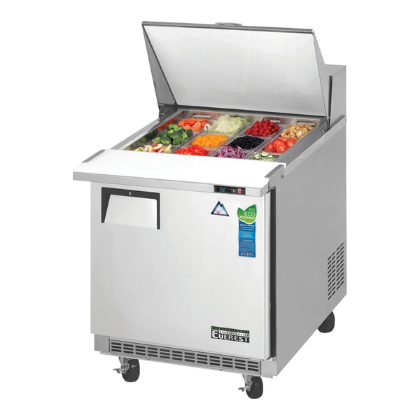 Everest Refrigeration EPBR1 27 3/4" Back Mount Mega-Top Sandwhich Prep. Table Refrigerator, 115 V, 1 Phase, 60 Hz