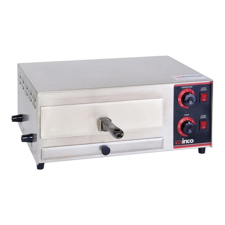 Winco EPO-1 Electric Pizza Oven with 600 deg F with Bell Timer and Stay On Function