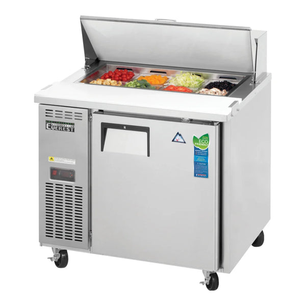 Everest Refrigeration EPR1-24 35 5/8" Side Mount Sandwich Prep. Table Refrigerator, 115 V, 1 Phase, 60 Hz